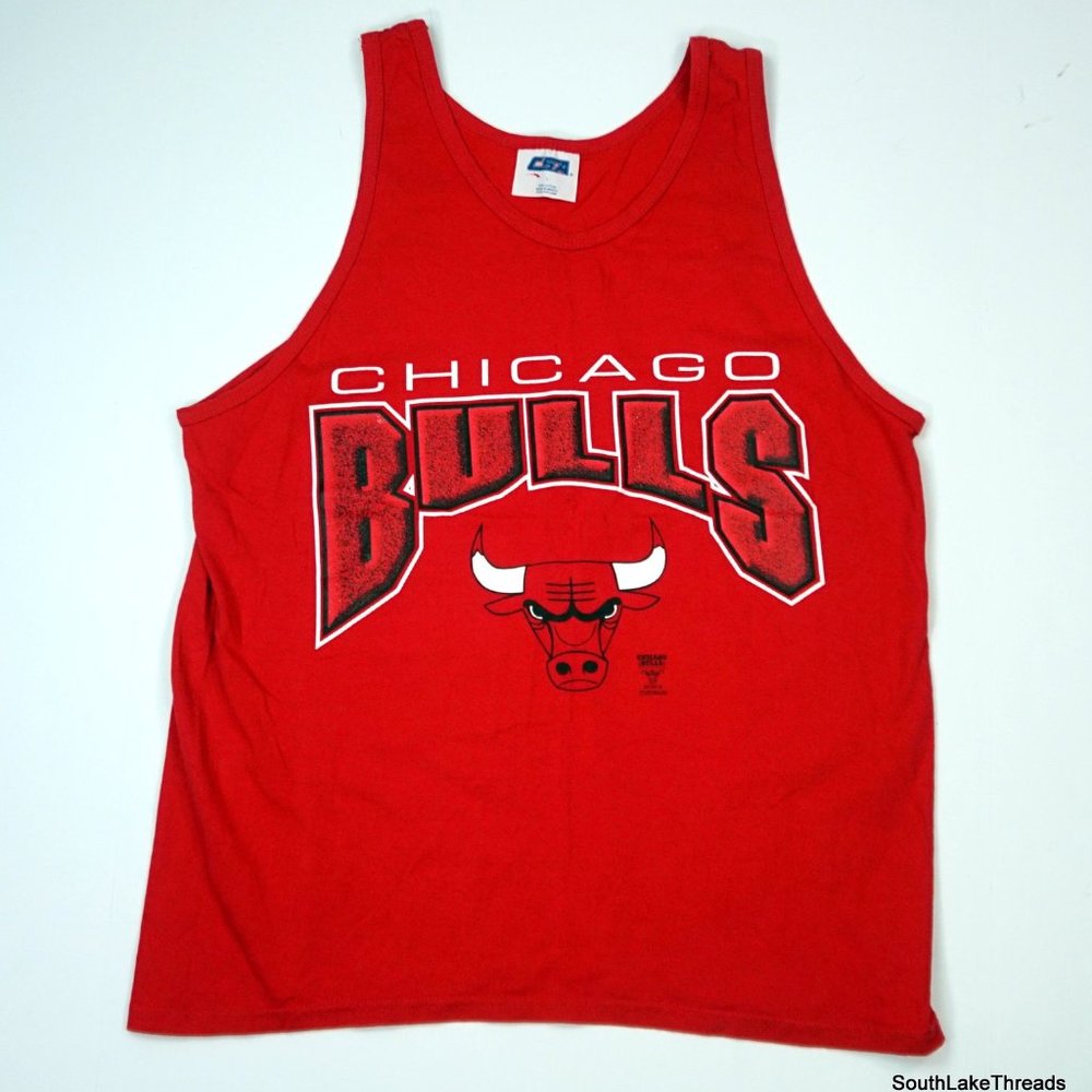 VTG 90s NBA Chicago Bulls Tank Top Men's Large Red